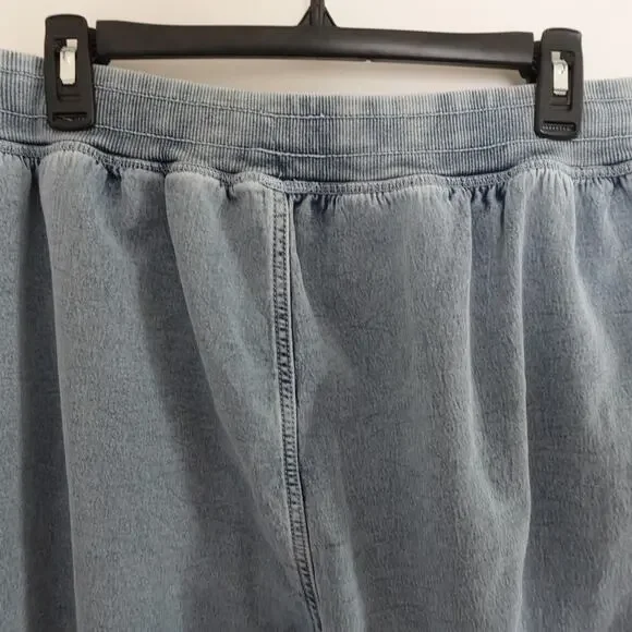 Aerie Soft Landing Pull On Trouser Medium Wash Womens L Loungewear Boho Comfort - Picture 11 of 12